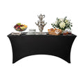 Table Tek Rectangle Black Spandex Table Cover - Contour Cut - 72" x 30" - 1 count box