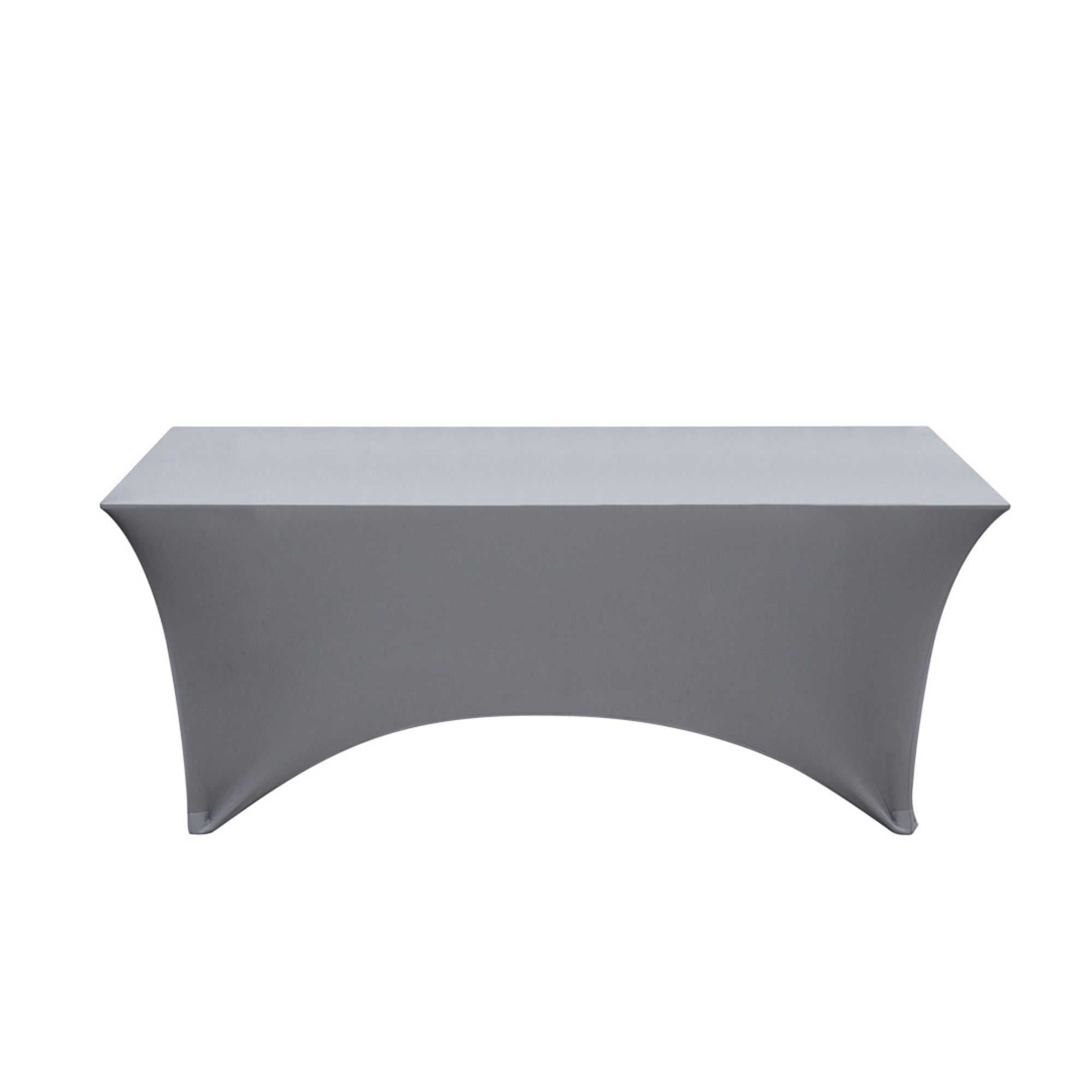Table Tek Rectangle Charcoal Gray Spandex Table Cover - Contour Cut - 72" x 30" - 1 count box
