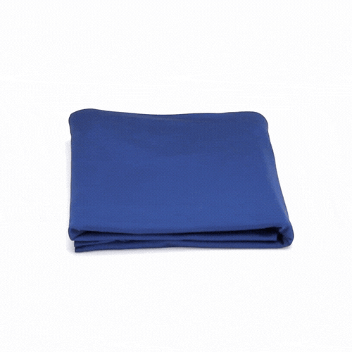 Table Tek Rectangle Blue Spandex Table Cover - Contour Cut - 96" x 30" - 1 count box