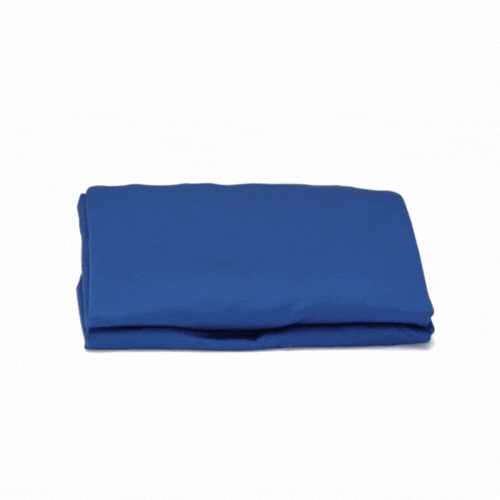 Table Tek Round Blue Spandex Table Cover - Bar Height - 36" - 10 count box