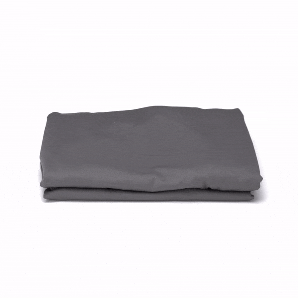 Table Tek Round Gray Spandex Table Cover - Bar Height - 36" - 10 count box
