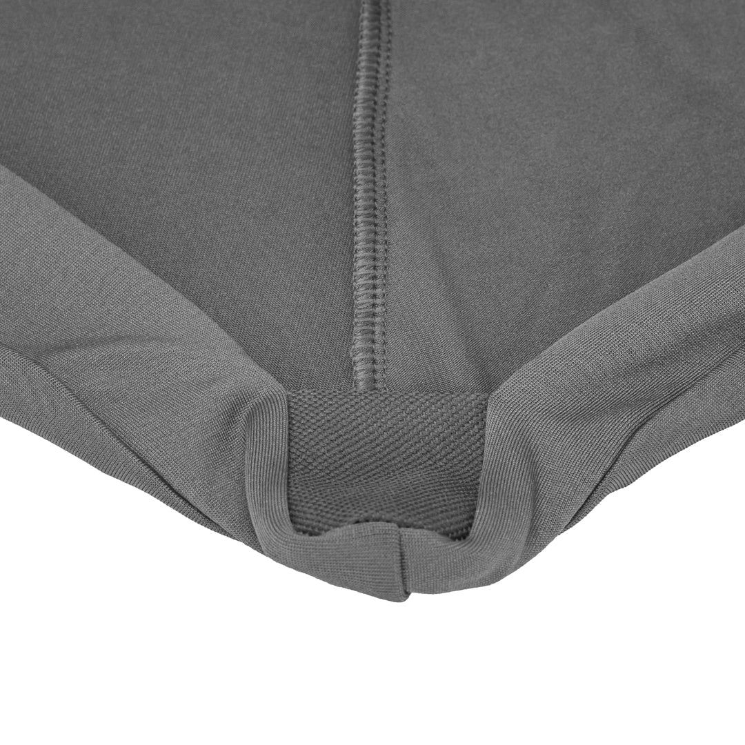 Table Tek Round Gray Spandex Table Cover - Bar Height - 36" - 10 count box