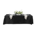Table Tek Rectangle Black Polyester Cloth Table Cover - Hemmed - 90" x 132" - 1 count box