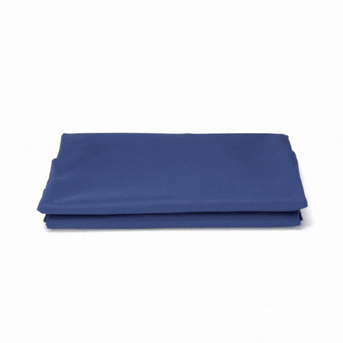 Table Tek Rectangle Blue Polyester Cloth Table Cover - Hemmed - 90" x 132" - 10 count box
