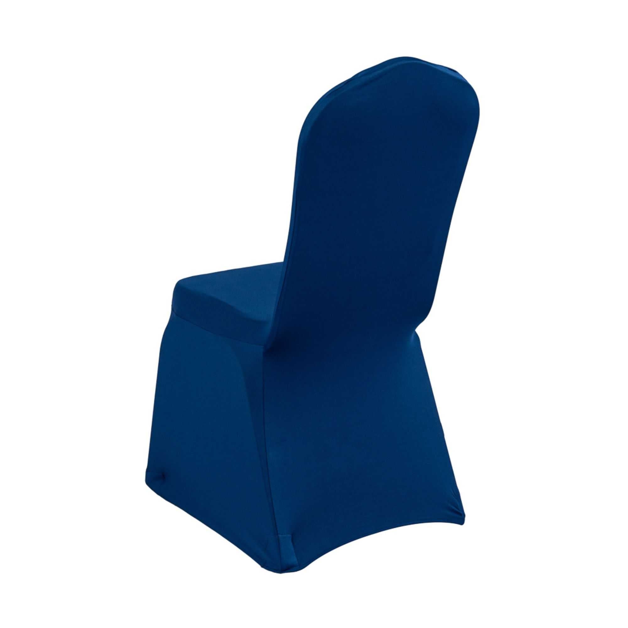 Table Tek Blue Spandex Banquet Chair Cover - Universal, Stretch - 10 count box