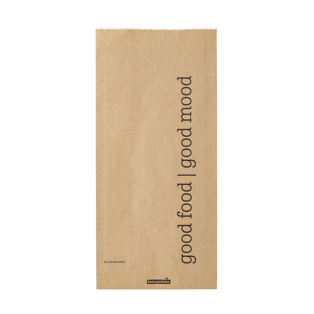 Bag Tek Kraft Paper Printed Foil Bag - Qt. Size, Bon Appetit - 5 1/2" x 3 1/4" x 12" - 100 count box