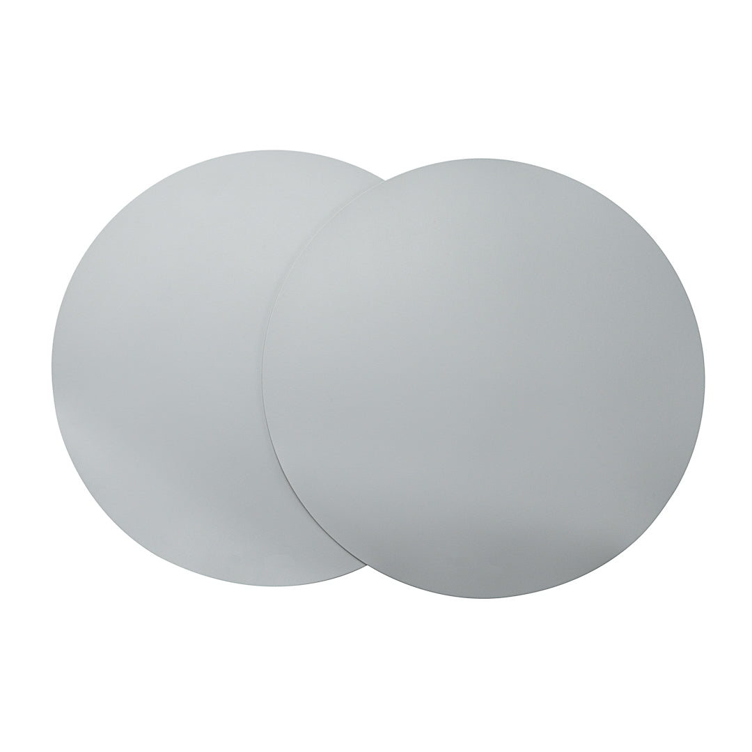 Chef 101 Round Gray Vinyl Placemat - Embossed - 15" x 15" - 6 count box