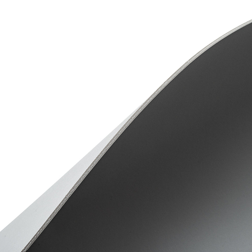 Chef 101 Oval Gray Vinyl Placemat - Embossed - 17 3/4" x 12" - 6 count box