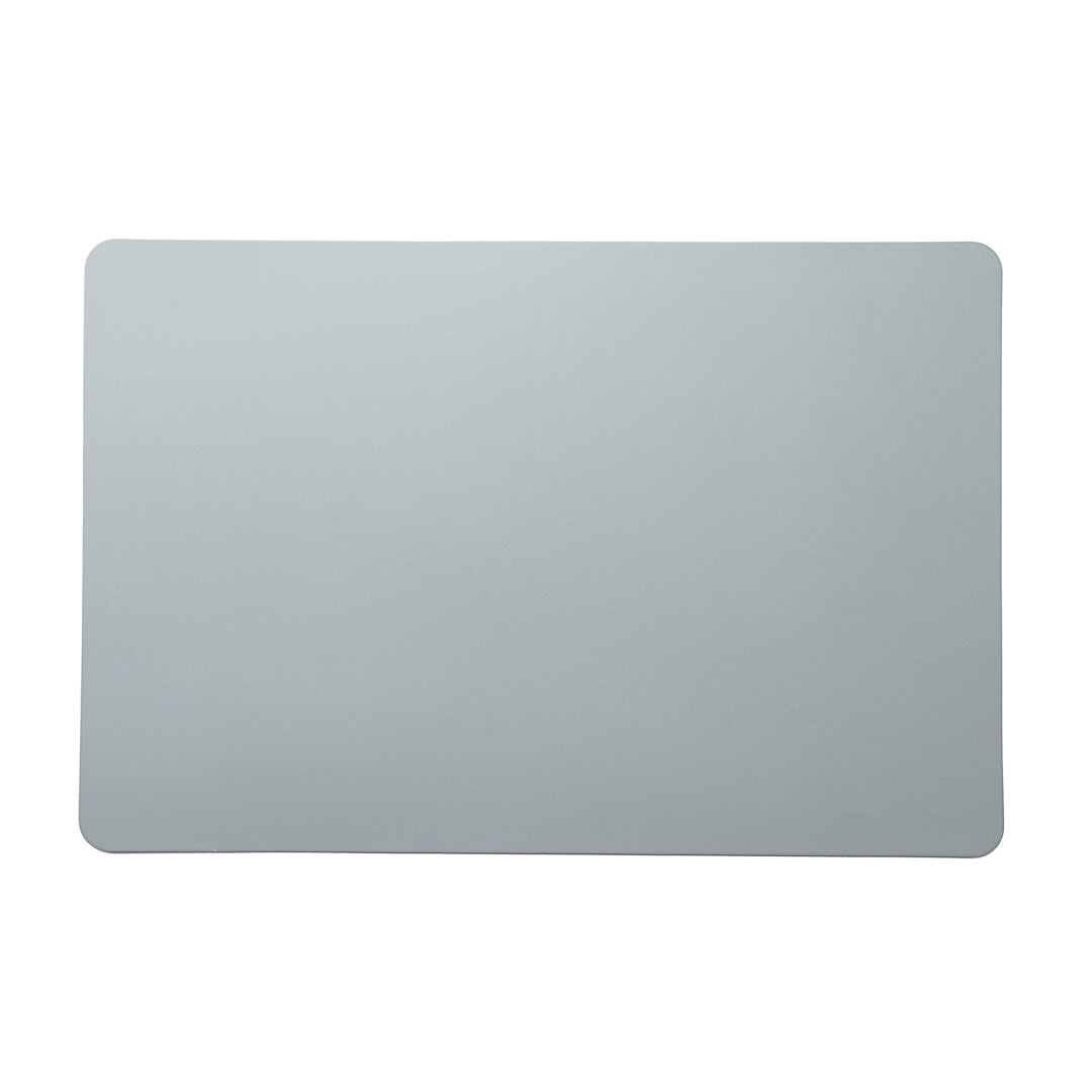 Chef 101 Rectangle Gray Vinyl Placemat - Embossed - 17 3/4" x 12" - 6 count box