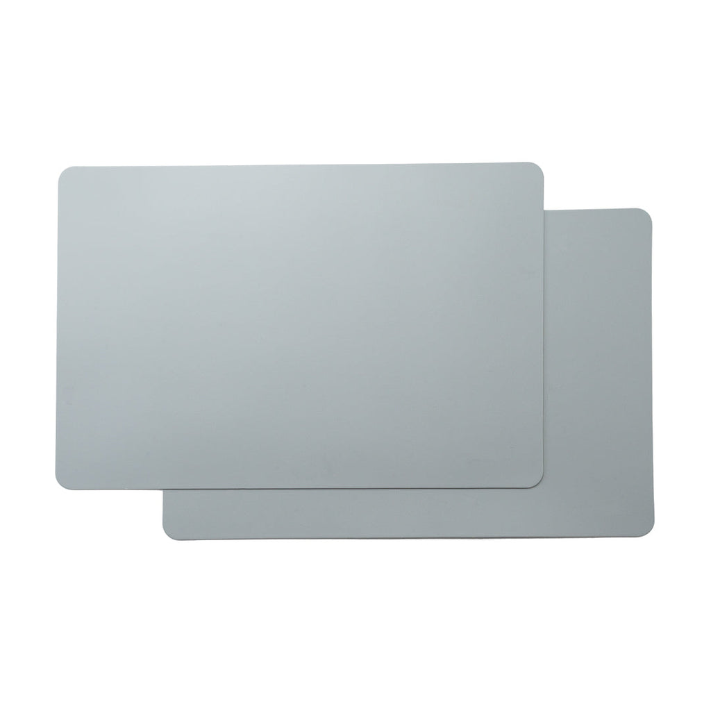 Chef 101 Rectangle Gray Vinyl Placemat - Embossed - 17 3/4" x 12" - 6 count box