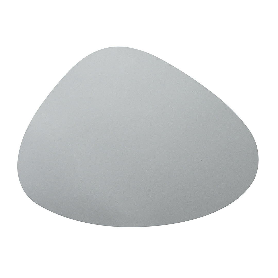 Chef 101 Egg-Shaped Gray Vinyl Placemat - Embossed - 16" x 12" - 6 count box
