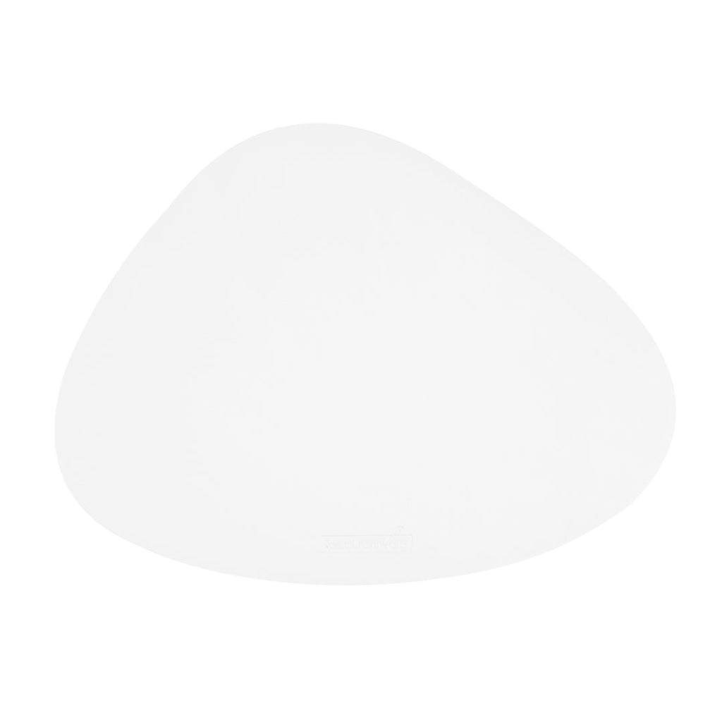 Chef 101 Egg-Shaped White Vinyl Placemat - Embossed - 16" x 12" - 6 count box
