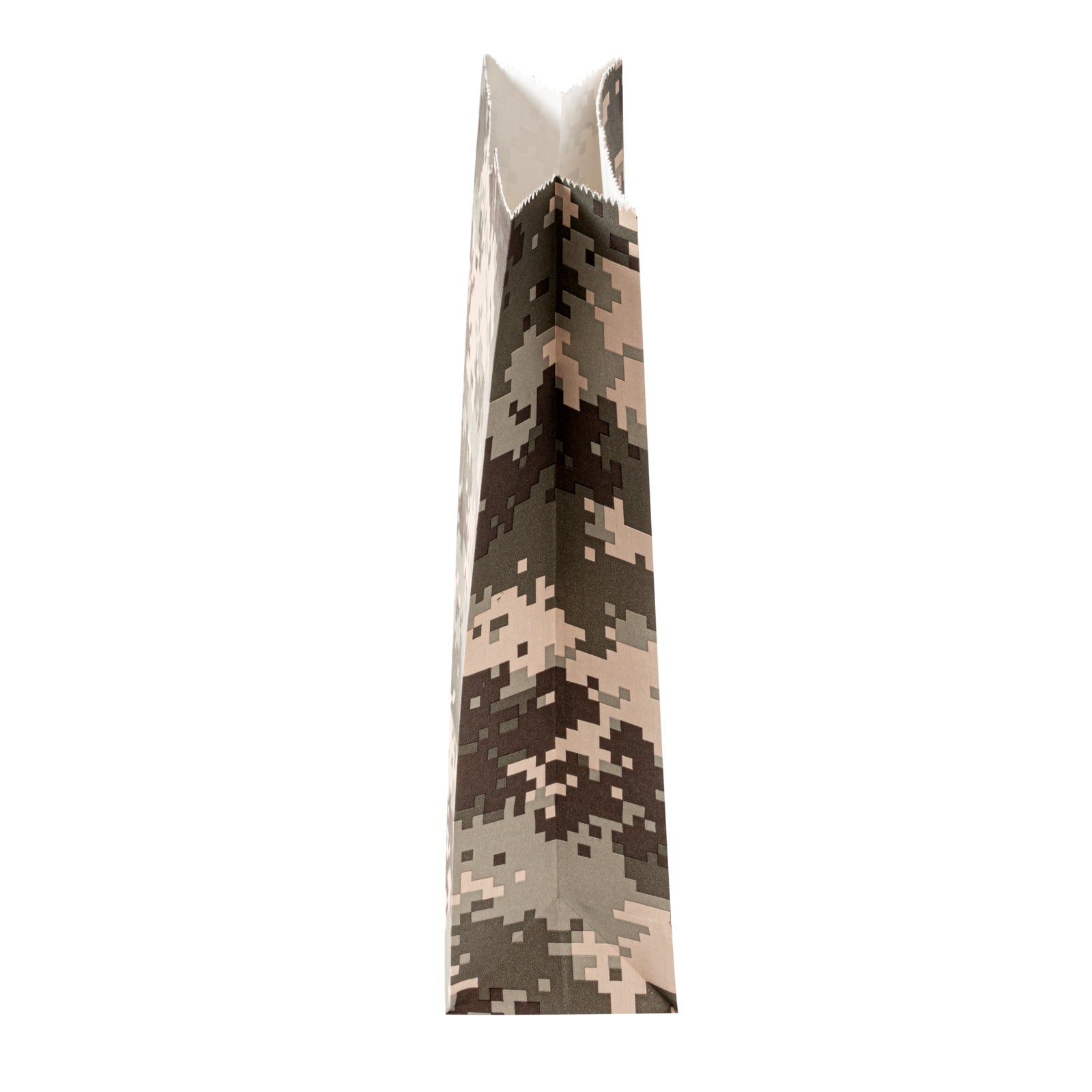 Bag Tek Camouflage Paper Bag - 2 lb - 4 1/4" x 2 1/4" x 8 1/2" - 100 count box