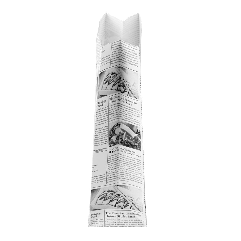 Bag Tek Newsprint Paper Bag - 2 lb - 4 1/4" x 2 1/4" x 8 1/2" - 100 count box