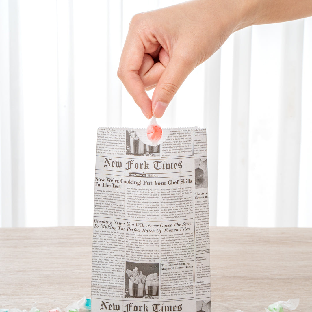 Bag Tek Newsprint Paper Bag - 2 lb - 4 1/4" x 2 1/4" x 8 1/2" - 100 count box