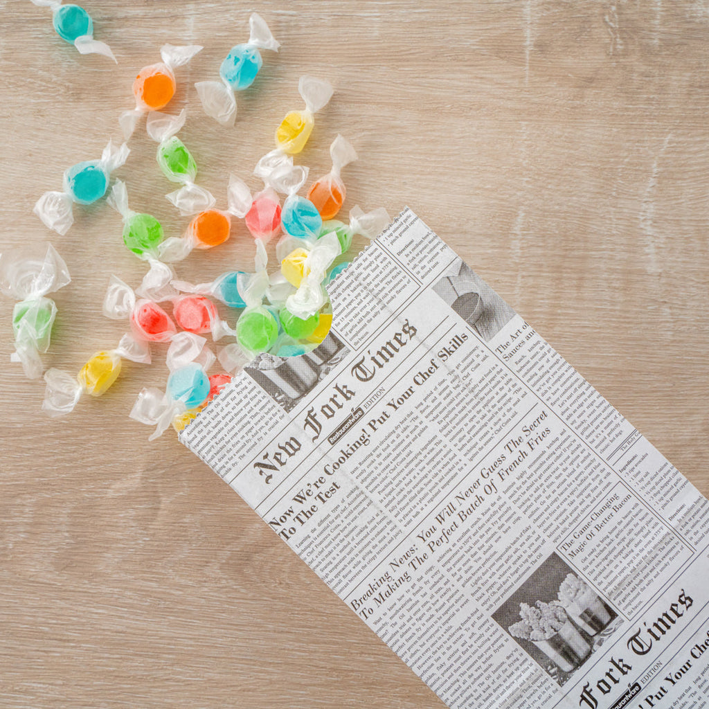 Bag Tek Newsprint Paper Bag - 2 lb - 4 1/4" x 2 1/4" x 8 1/2" - 100 count box