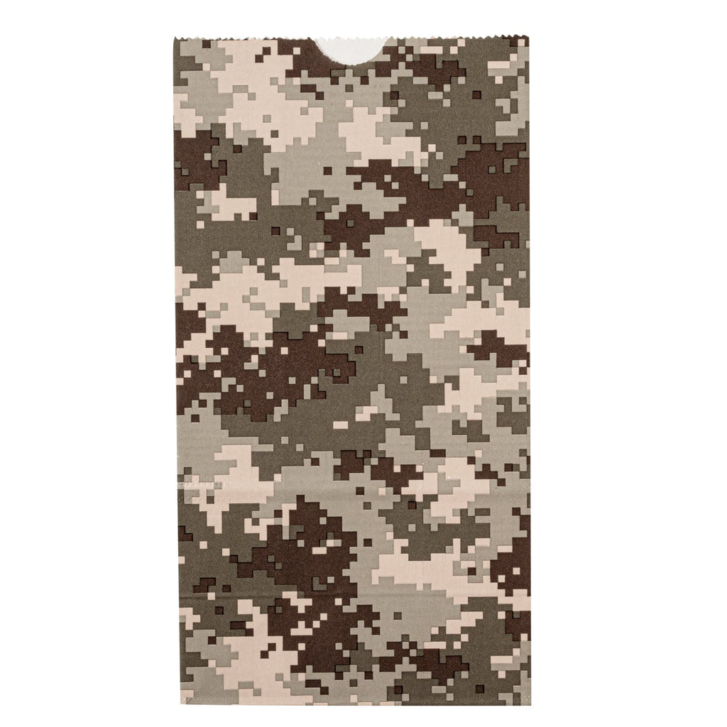 Bag Tek Camouflage Paper Bag - 4 lb - 5" x 3 1/4" x 9 1/2" - 100 count box