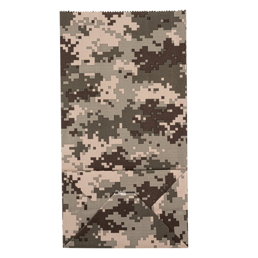 Bag Tek Camouflage Paper Bag - 4 lb - 5" x 3 1/4" x 9 1/2" - 100 count box