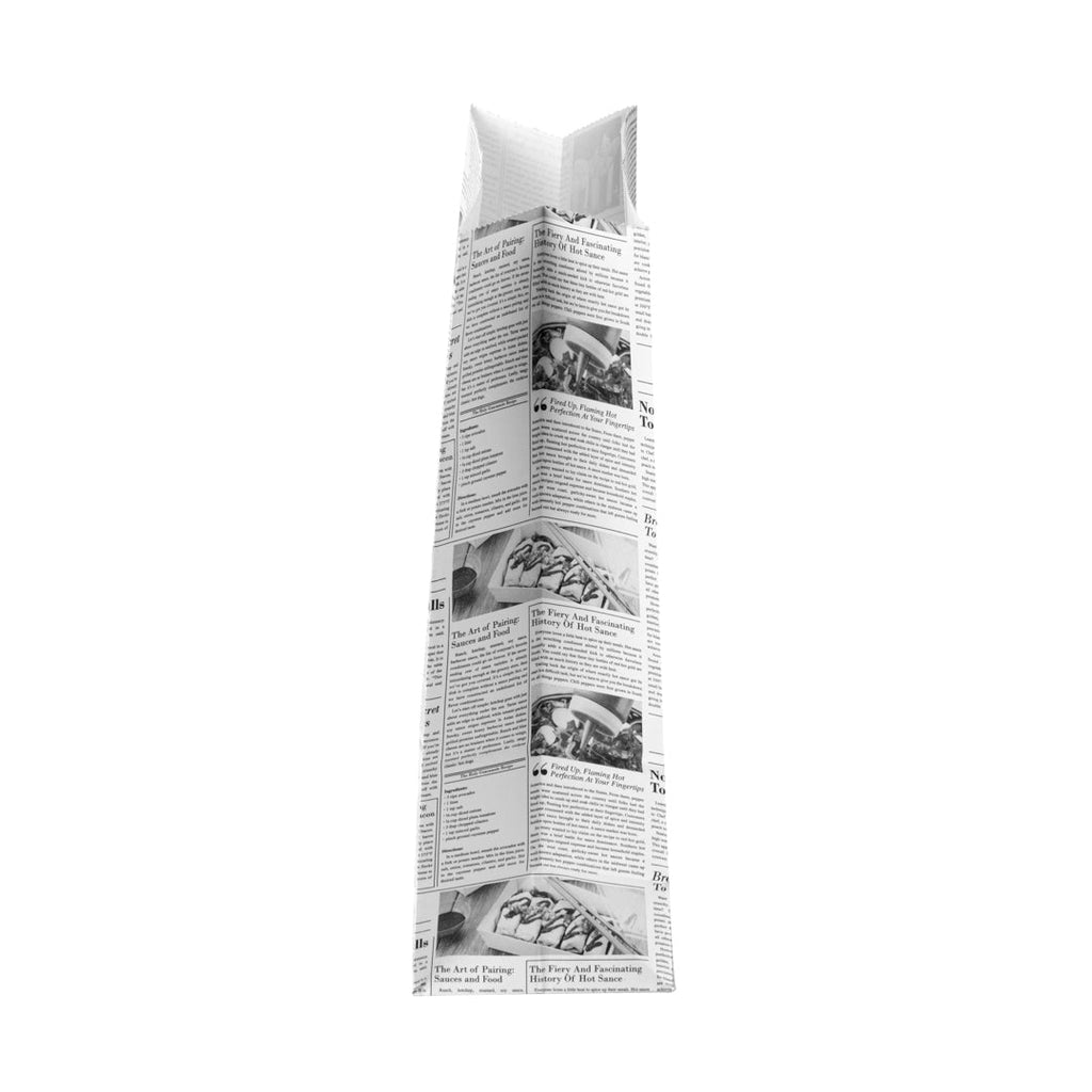 Bag Tek Newsprint Paper Bag - 4 lb - 5" x 3 1/4" x 9 1/2" - 100 count box