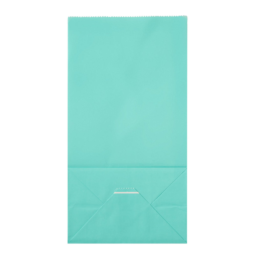 Bag Tek Turquoise Paper Bag - 4 lb - 5" x 3 1/4" x 9 1/2" - 100 count box