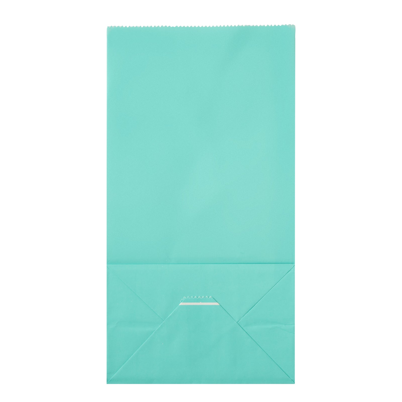 Bag Tek Turquoise Paper Bag - 4 lb - 5" x 3 1/4" x 9 1/2" - 100 count box