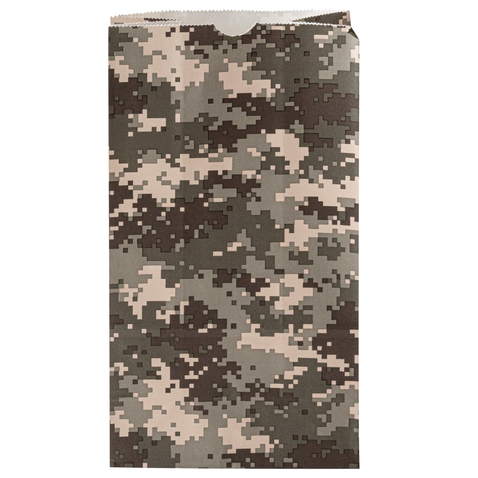 Bag Tek Camouflage Paper Bag - 6 lb - 6" x 3 1/2" x 10 3/4" - 100 count box