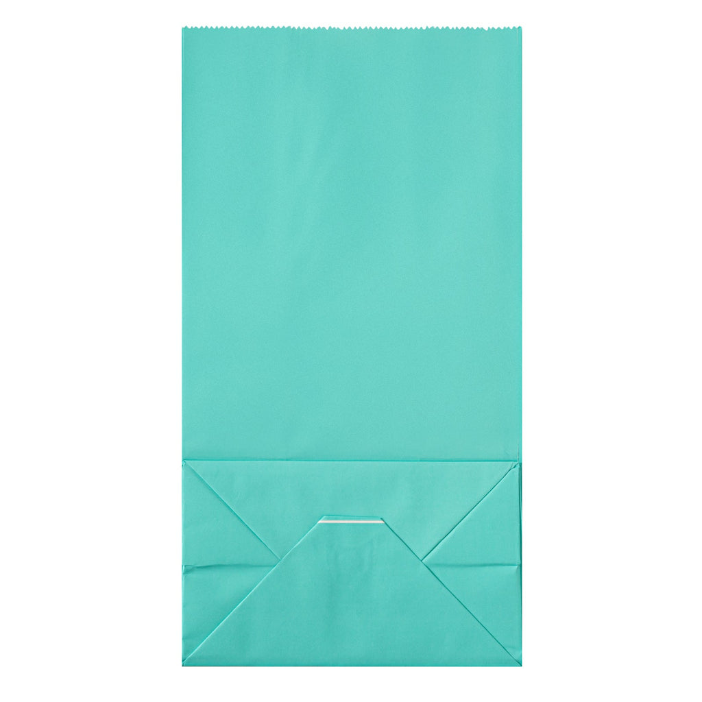 Bag Tek Turquoise Paper Bag - 6 lb - 6" x 3 1/2" x 10 3/4" - 100 count box