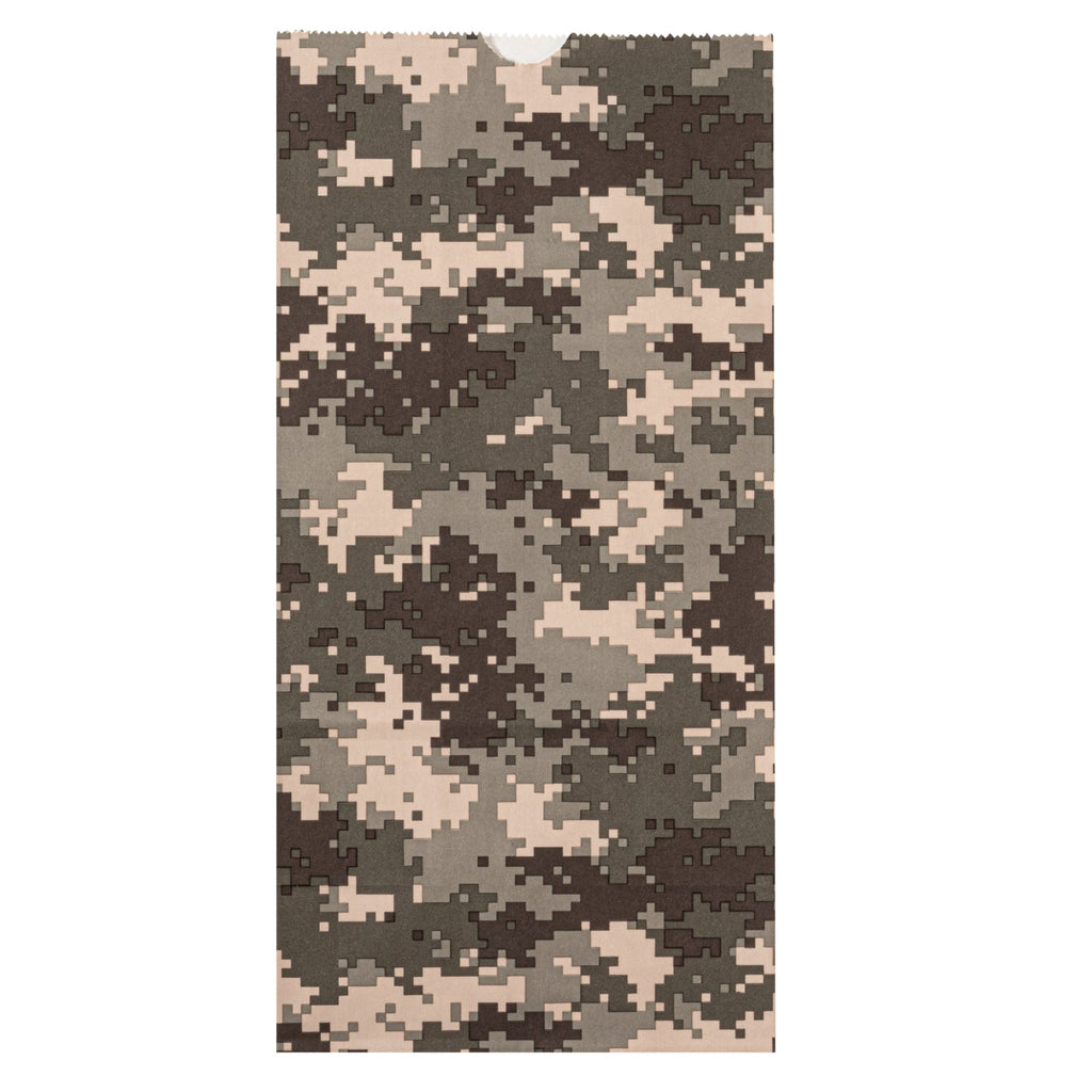 Bag Tek Camouflage Paper Bag - 8 lb - 6" x 4" x 11 3/4" - 100 count box