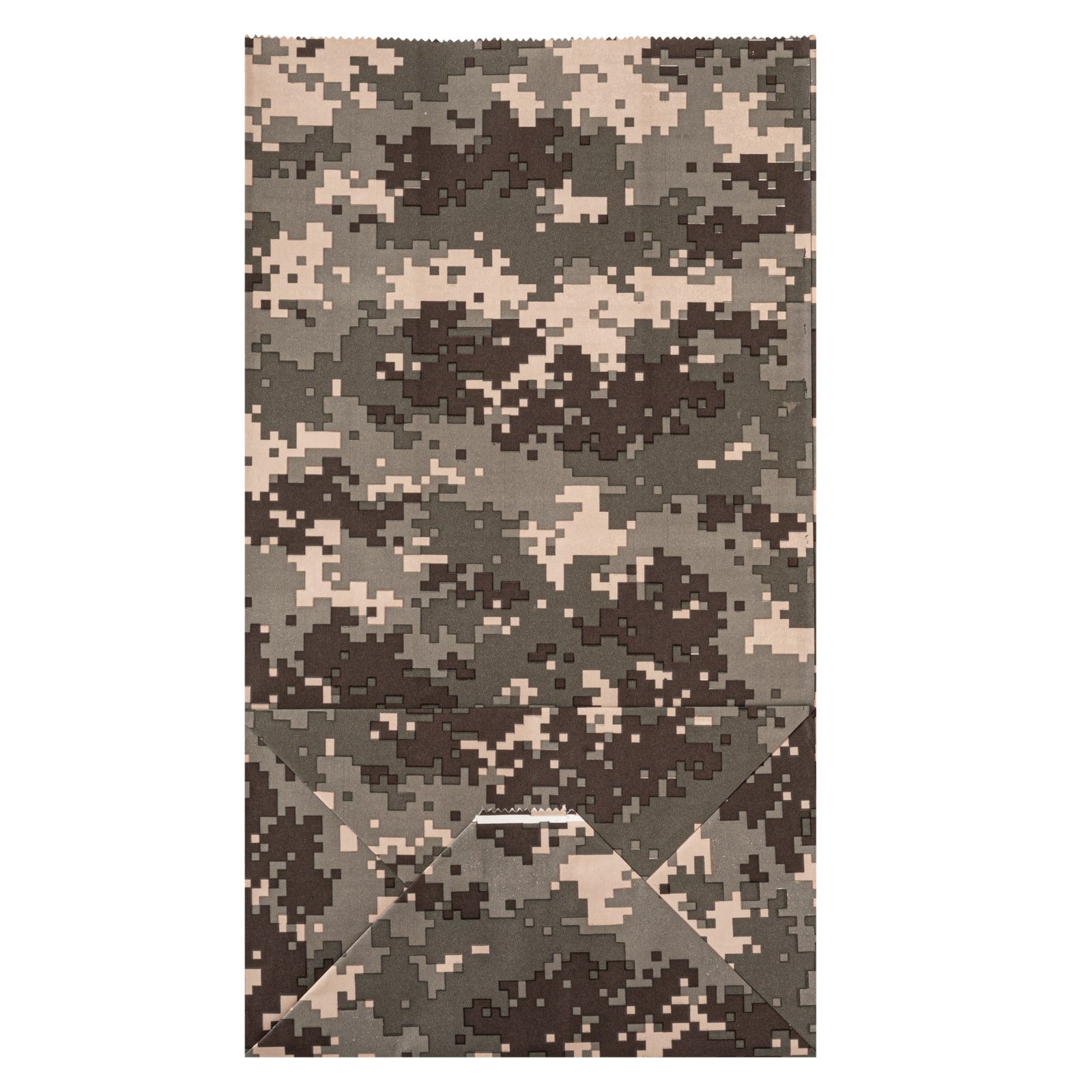 Bag Tek Camouflage Paper Bag - 12 lb - 7" x 4 1/4" x 12 1/2" - 100 count box