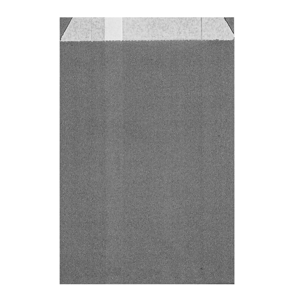 Bag Tek Gray Paper French Fry / Snack Bag - 4 1/4" x 1 1/2" x 6 1/4" - 100 count box