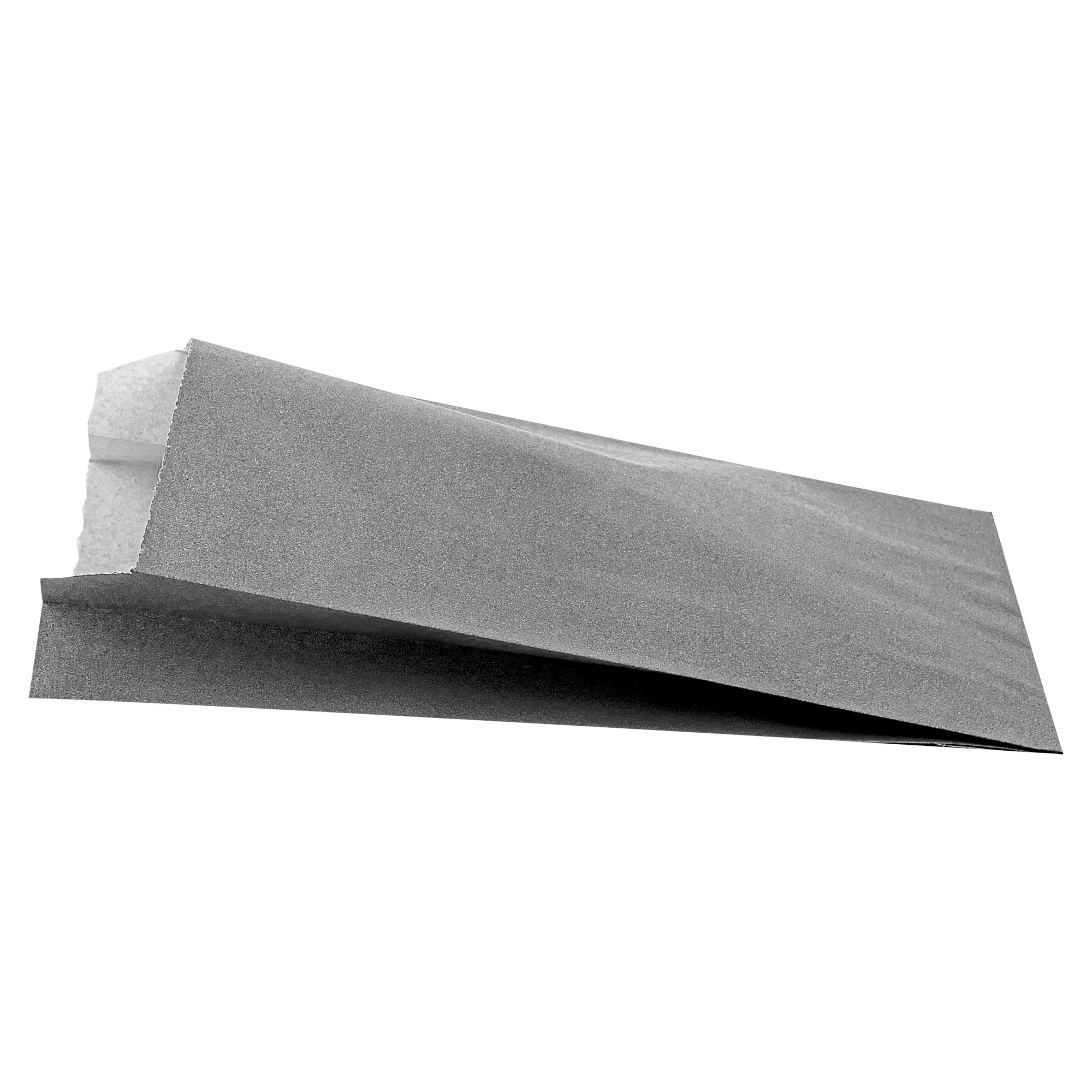 Bag Tek Gray Paper French Fry / Snack Bag - 4 1/4" x 1 1/2" x 6 1/4" - 100 count box