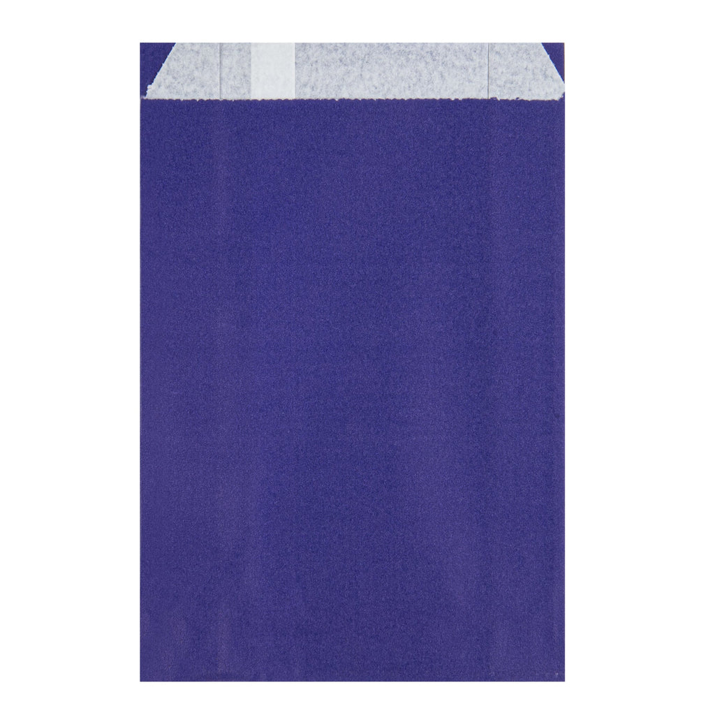 Bag Tek Purple Paper French Fry / Snack Bag - 4 1/4" x 1 1/2" x 6 1/4" - 100 count box