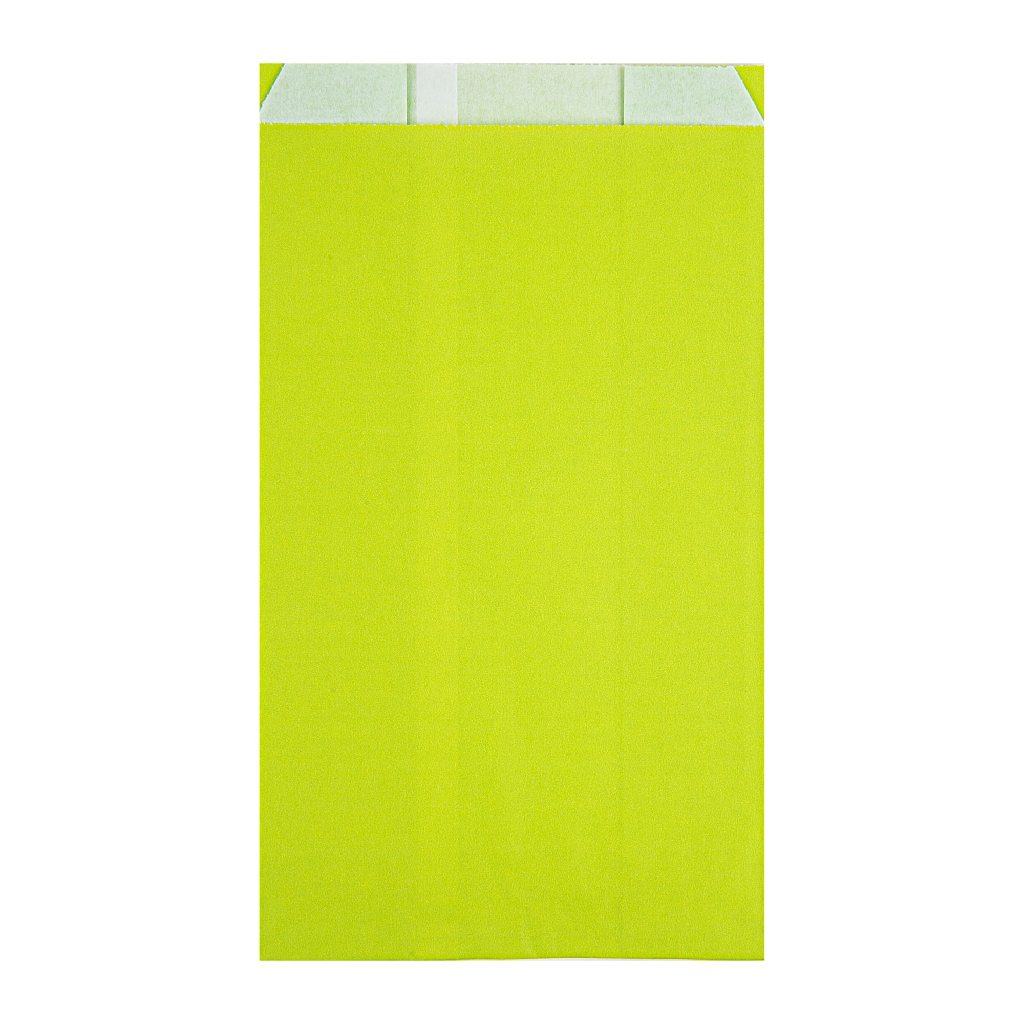 Bag Tek Eco Green Paper French Fry / Snack Bag - 5" x 3" x 8 3/4" - 100 count box