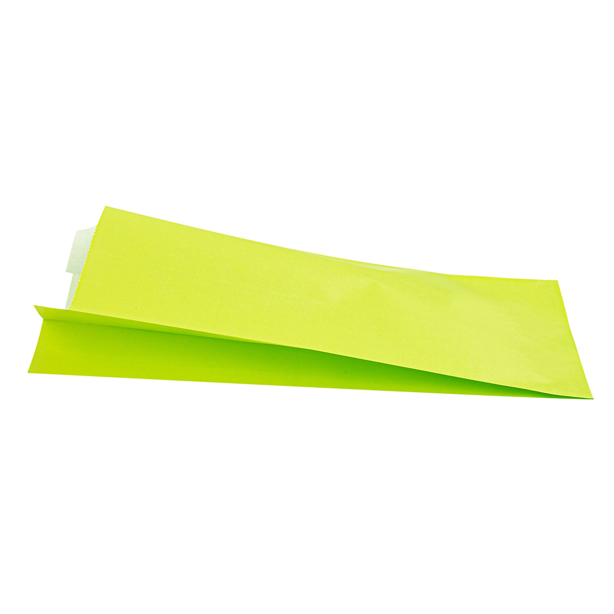 Bag Tek Eco Green Paper French Fry / Snack Bag - 5" x 3" x 8 3/4" - 100 count box