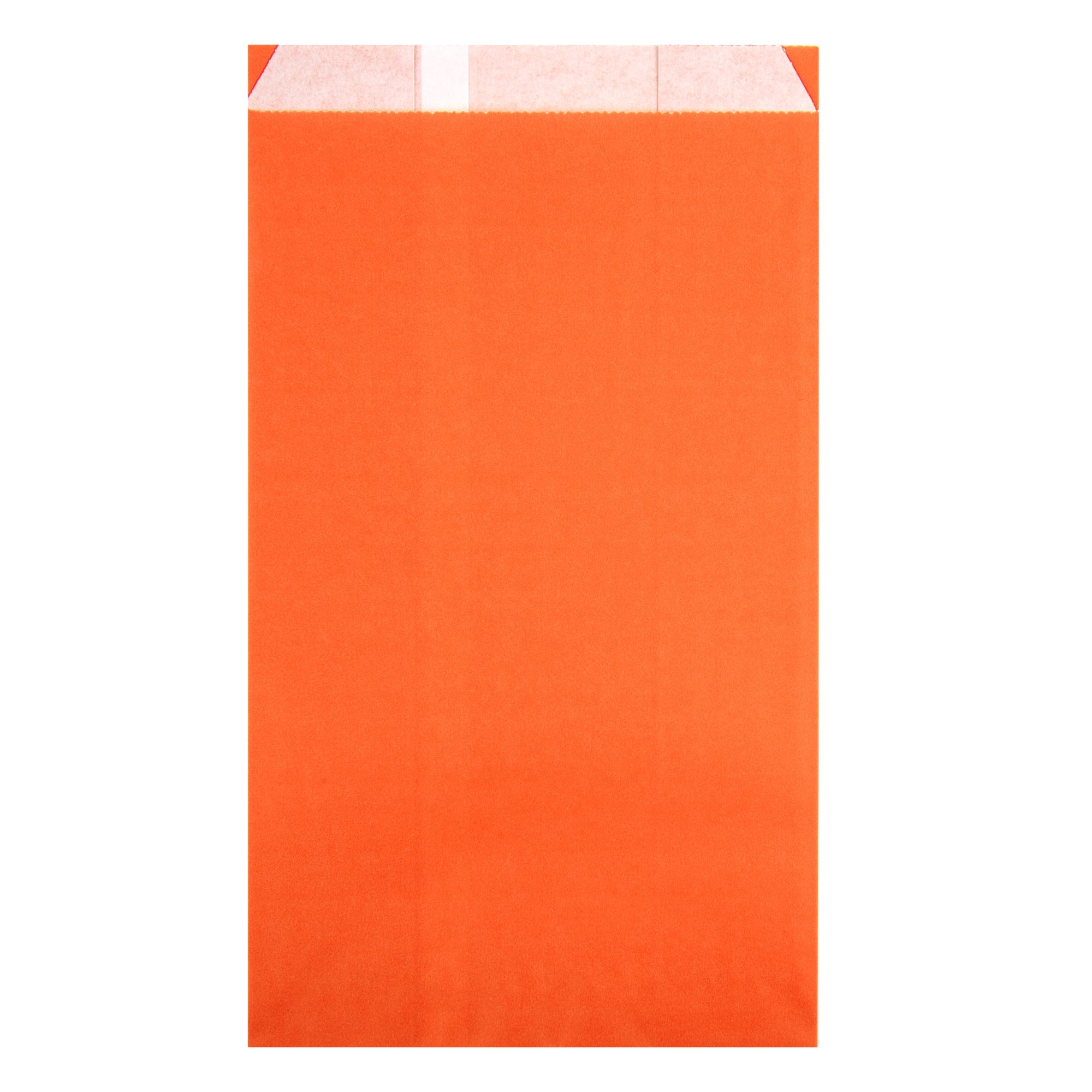 Bag Tek Tangerine Orange Paper French Fry / Snack Bag - 5" x 3" x 8 3/4" - 100 count box