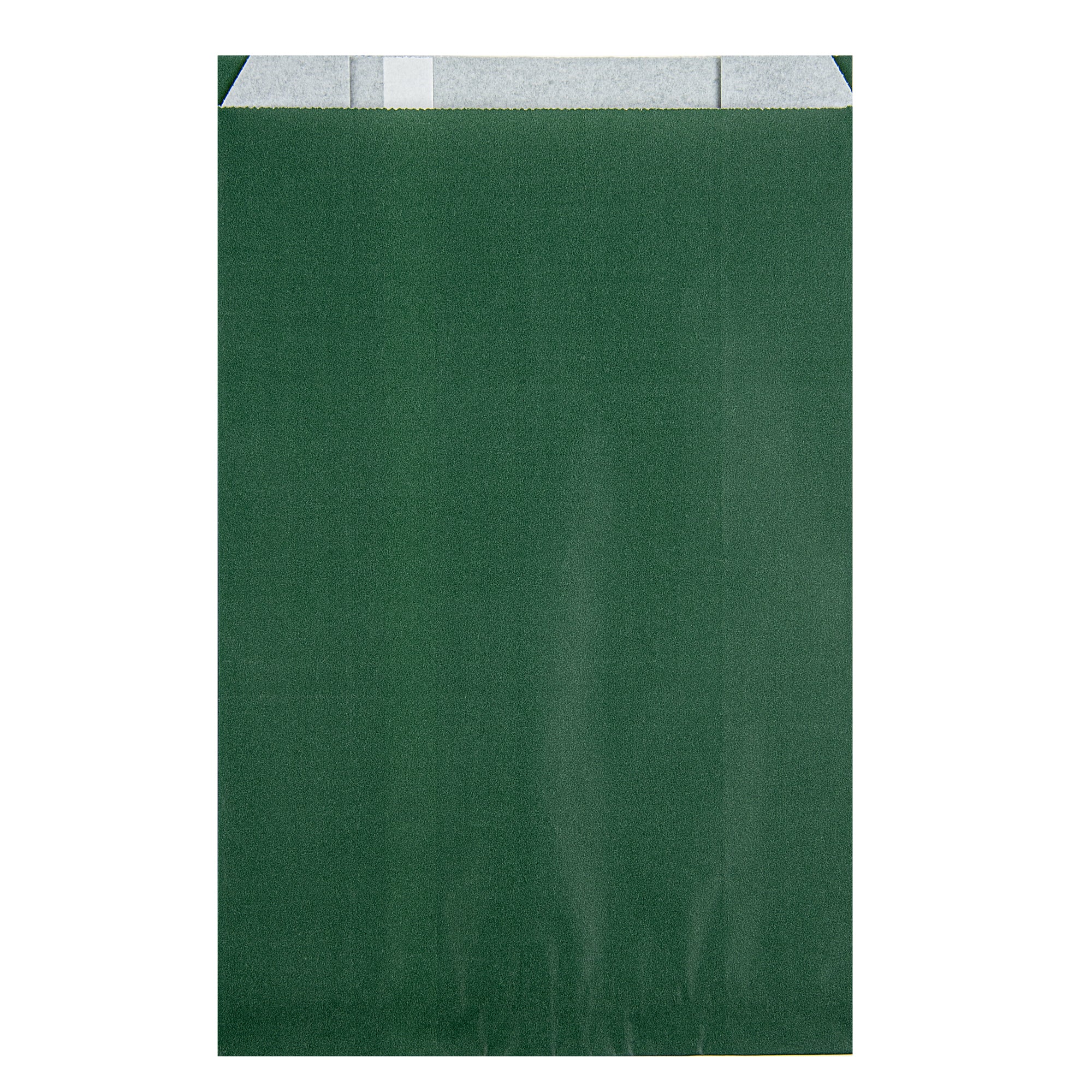 Bag Tek Forest Green Paper French Fry / Snack Bag - 7" x 3" x 11" - 100 count box