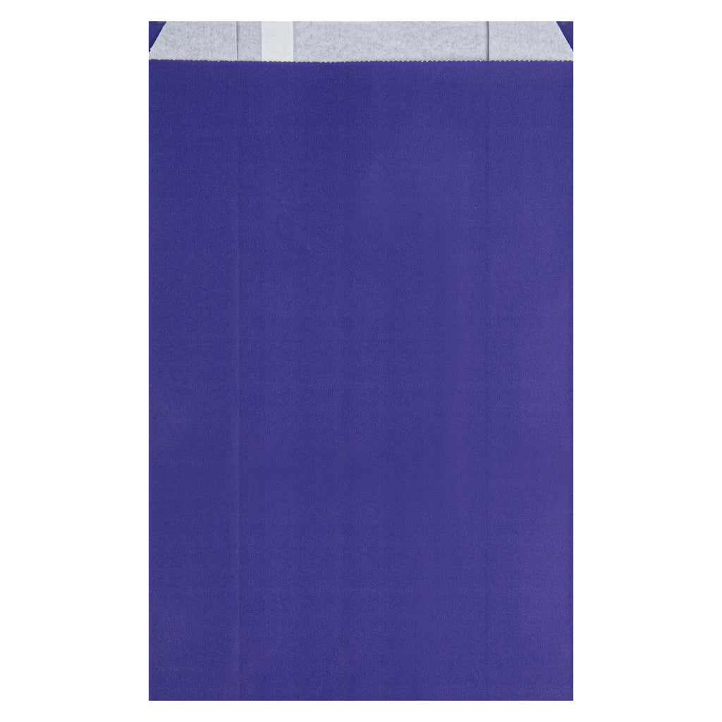 Bag Tek Purple Paper French Fry / Snack Bag - 7" x 3" x 11" - 100 count box