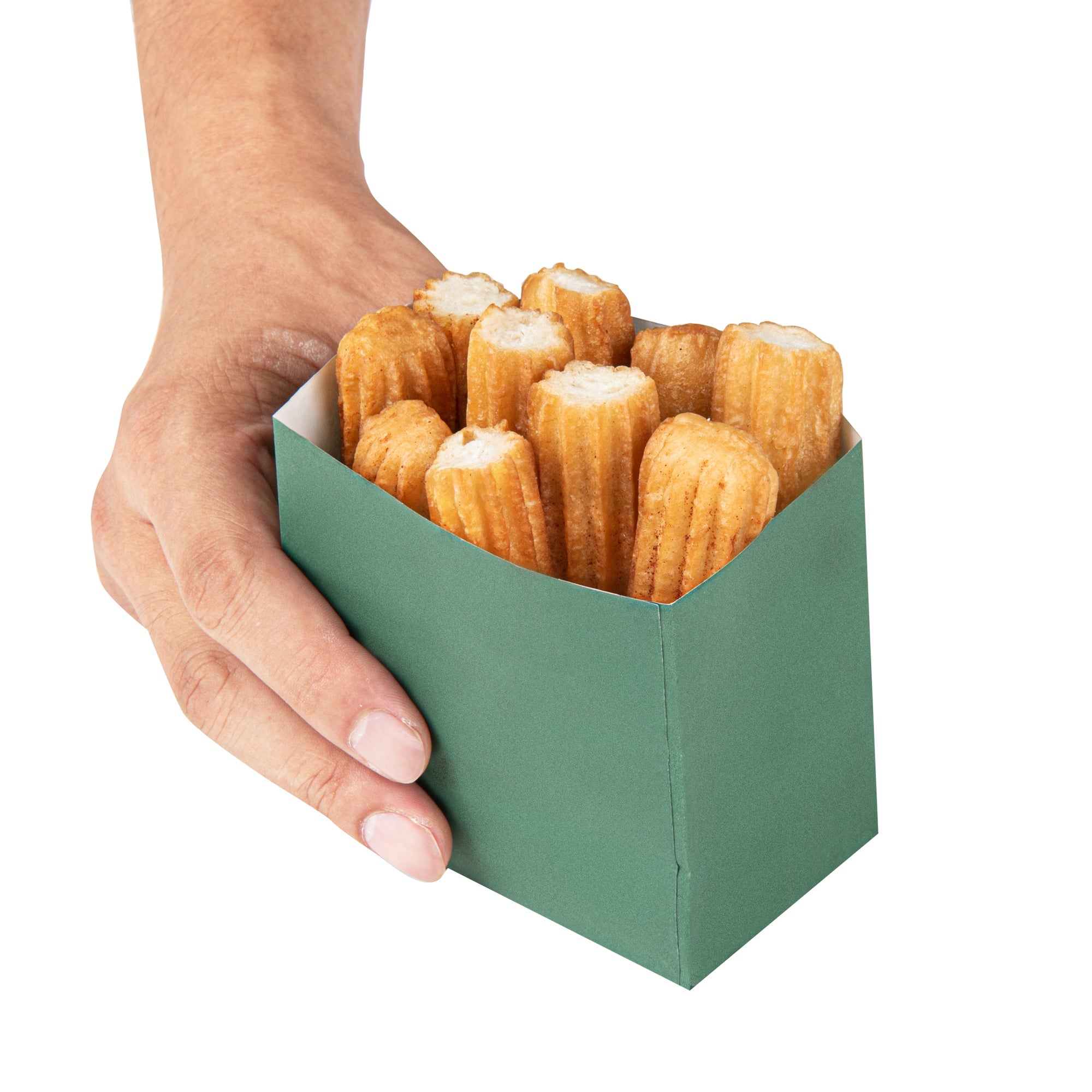 Bag Tek Forest Green Paper Small Snack Bag - 3 3/4" x 2 1/4" x 3 3/4" - 100 count box