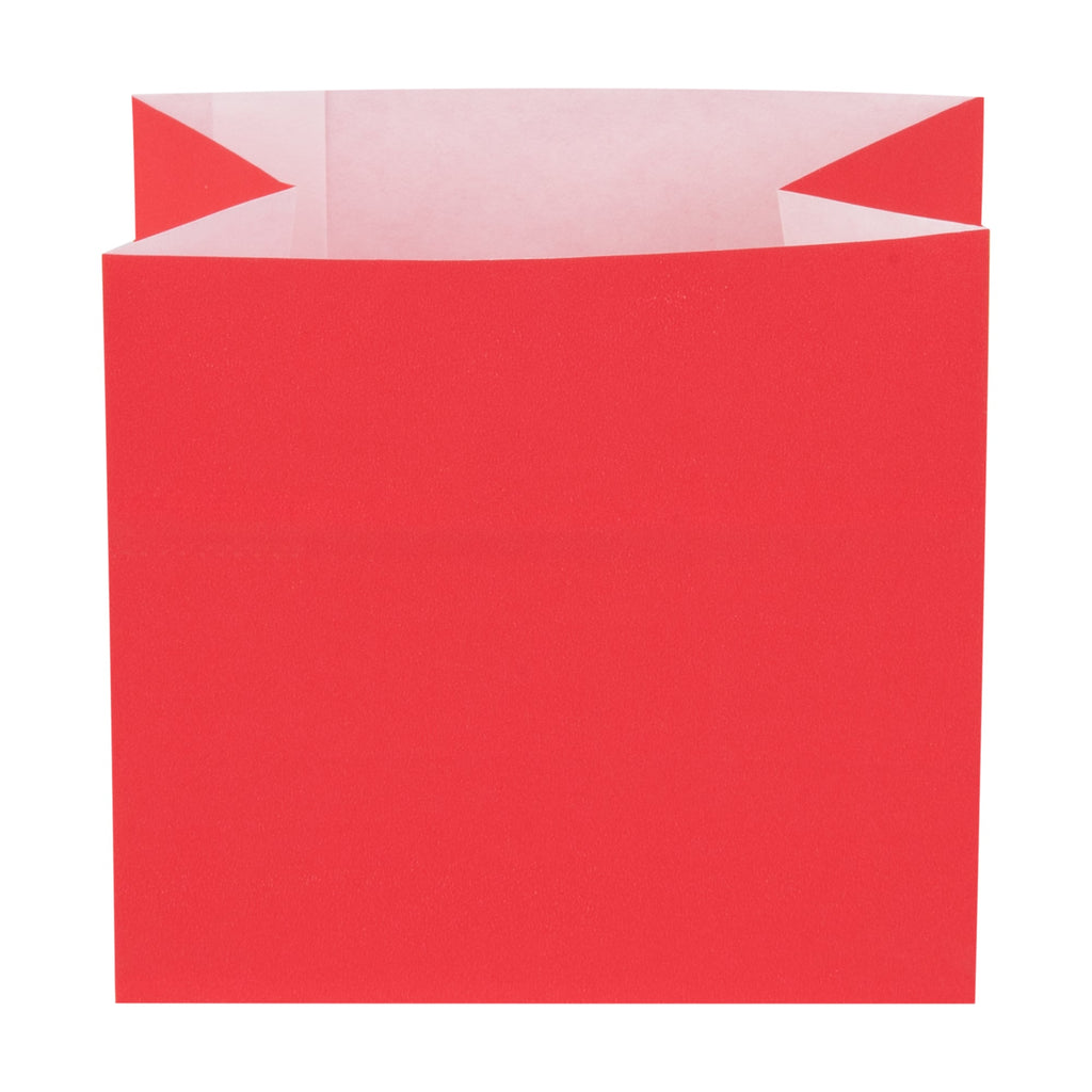 Bag Tek Red Paper Small Snack Bag - 3 3/4" x 2 1/4" x 3 3/4" - 100 count box