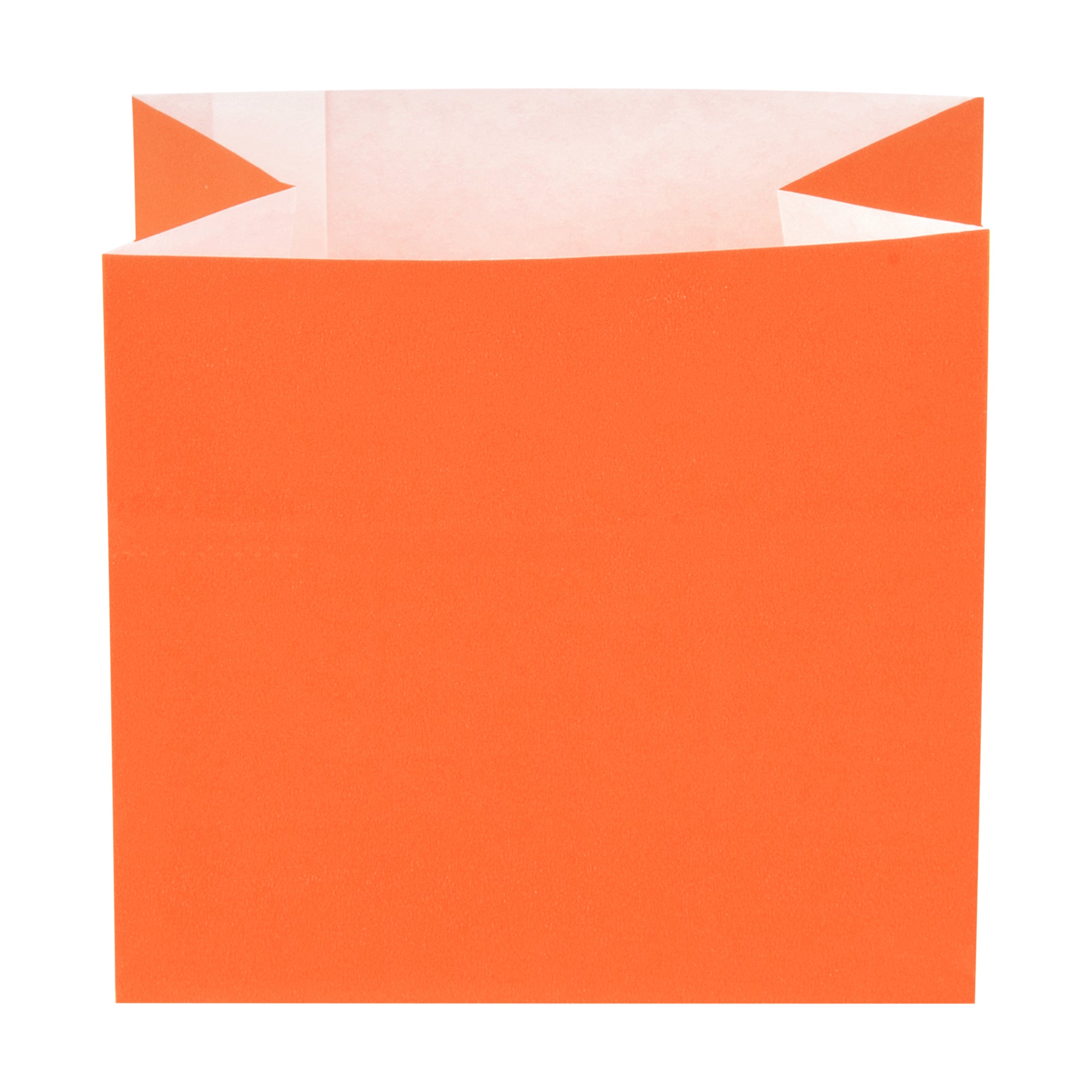 Bag Tek Tangerine Orange Paper Small Snack Bag - 3 3/4" x 2 1/4" x 3 3/4" - 100 count box