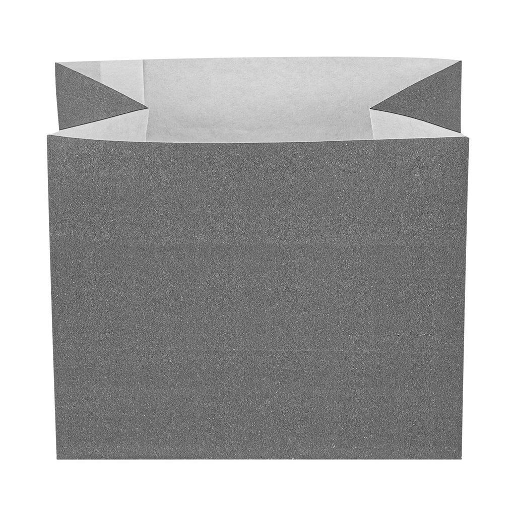 Bag Tek Gray Paper Large Snack Bag - 4 1/4" x 2 1/2" x 3 3/4" - 100 count box