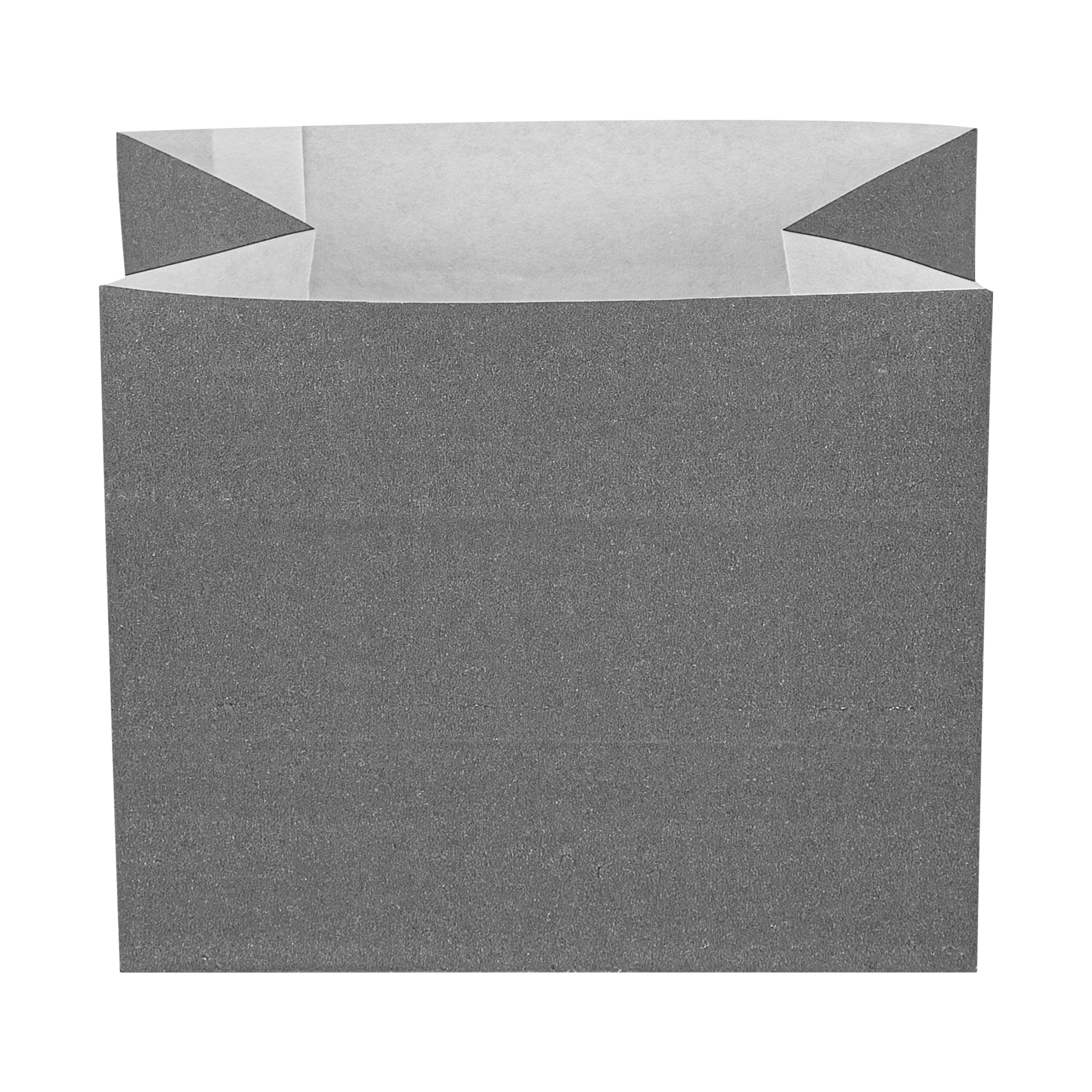 Bag Tek Gray Paper Large Snack Bag - 4 1/4" x 2 1/2" x 3 3/4" - 100 count box