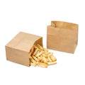 Bag Tek Kraft Paper Large Snack Bag - 4 1/4" x 2 1/2" x 3 3/4" - 100 count box
