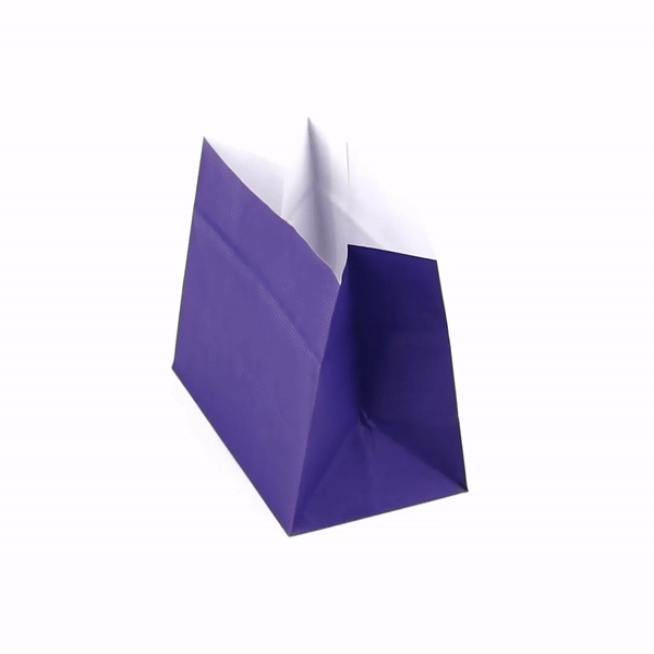 Bag Tek Purple Paper Large Snack Bag - 4 1/4" x 2 1/2" x 3 3/4" - 100 count box