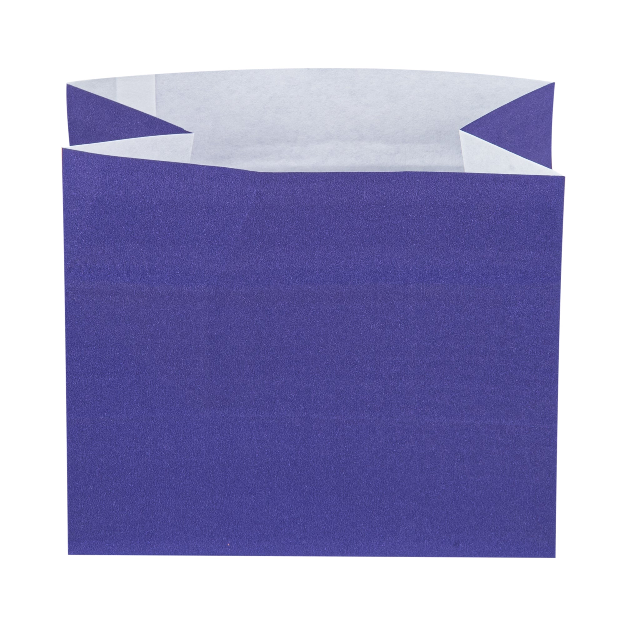 Bag Tek Purple Paper Large Snack Bag - 4 1/4" x 2 1/2" x 3 3/4" - 100 count box