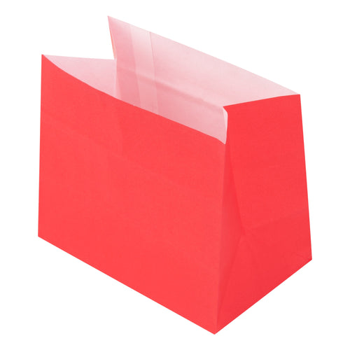 Bag Tek Red Paper Large Snack Bag - 4 1/4" x 2 1/2" x 3 3/4" - 100 count box