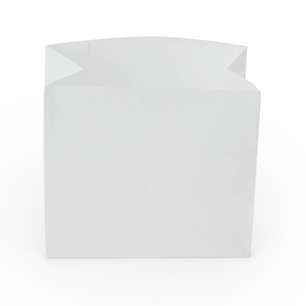 Bag Tek White Paper Large Snack Bag - 4 1/4" x 2 1/2" x 3 3/4" - 100 count box