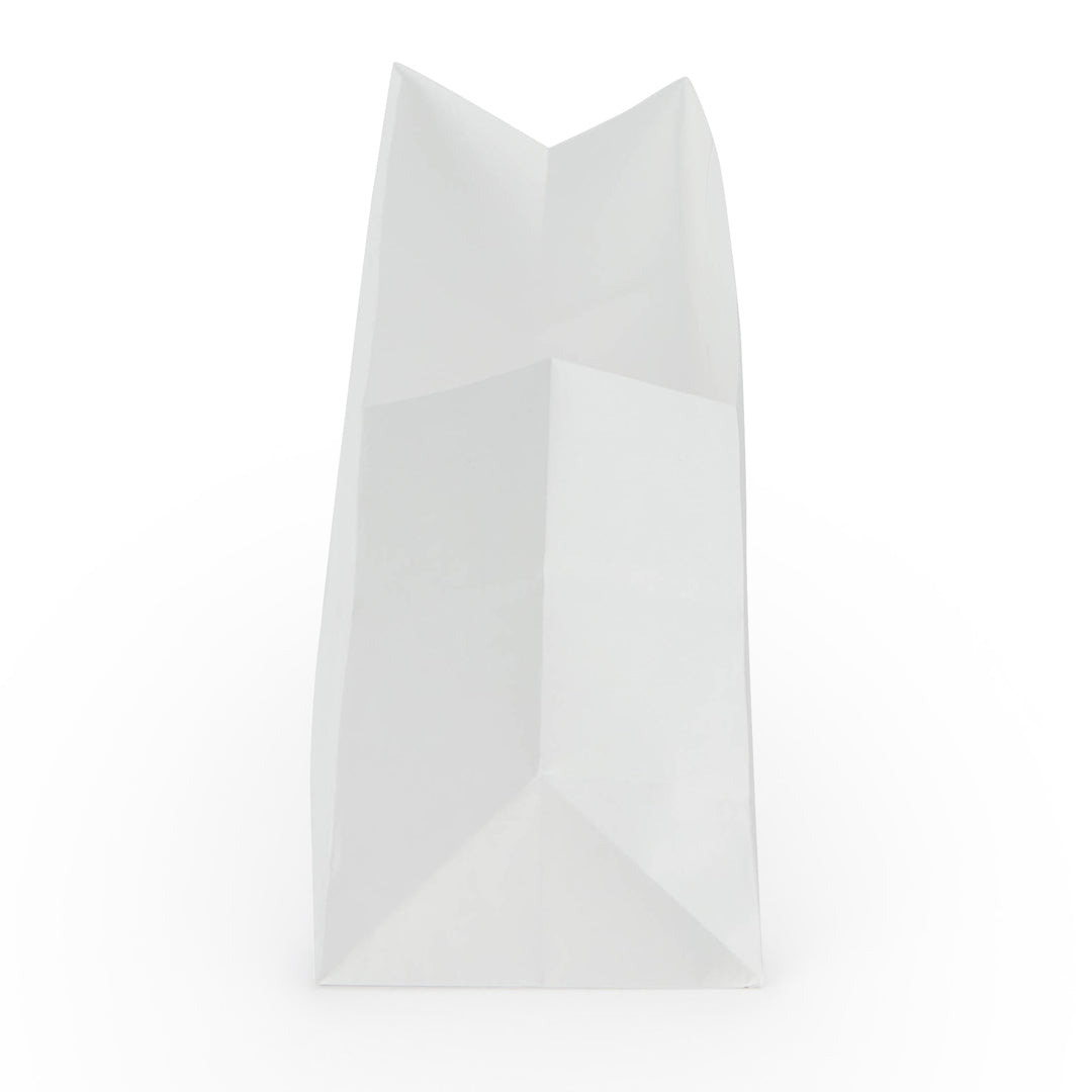 Bag Tek White Paper Large Snack Bag - 4 1/4" x 2 1/2" x 3 3/4" - 100 count box