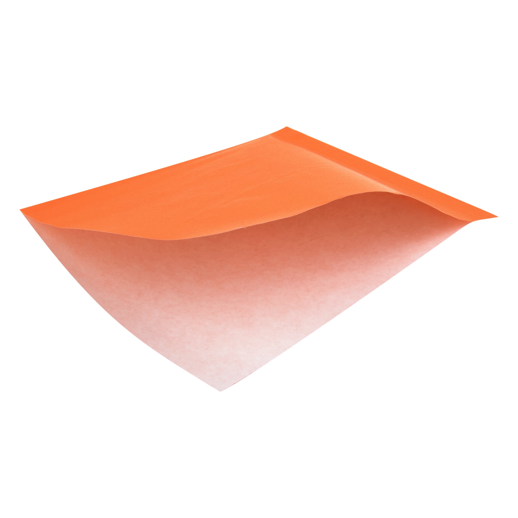 Bag Tek Tangerine Orange Paper Small Double Open Bag - Greaseproof - 6 1/4" x 4 3/4" - 100 count box