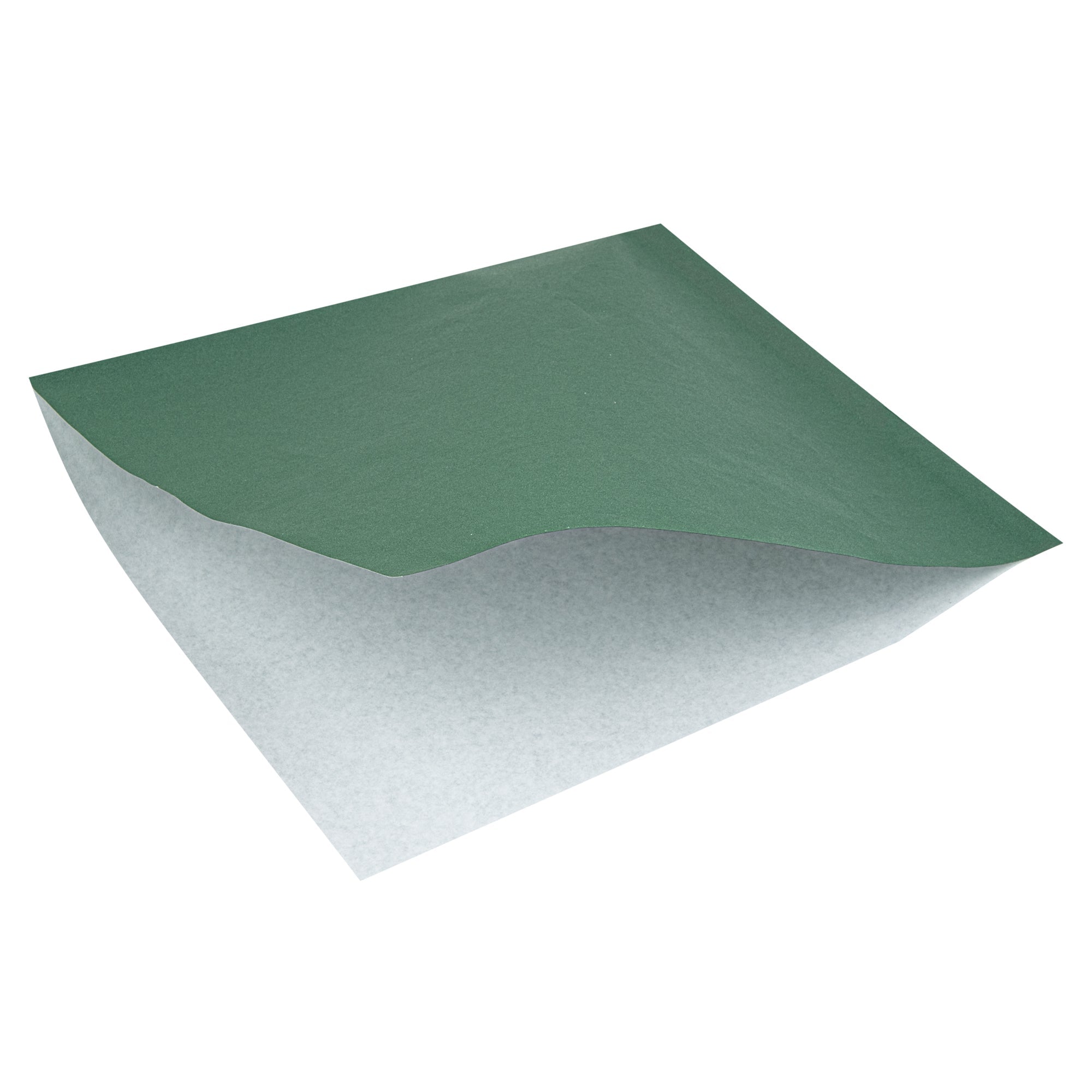 Bag Tek Forest Green Paper Large Double Open Bag - Greaseproof - 10" x 9" - 100 count box